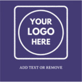 Blue Vinyl Logo Business Promo QR Code label シール (正面)