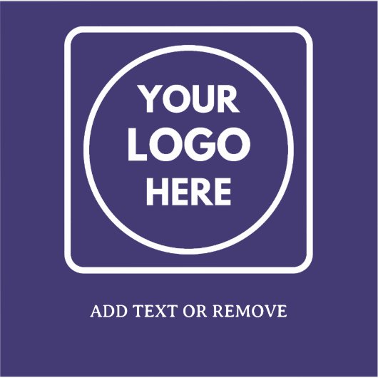 Blue Vinyl Logo Business Promo QR Code label シール (正面)