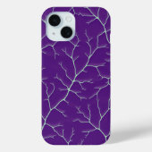 Blue-Violet Branch Design iPhone Case Case-Mate iPhoneケース (裏面)