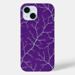 Blue-Violet Branch Design iPhone Case iPhone 15ケース