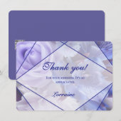 Blue Violet Florals Thank You Card サンキューカード (正面/裏面)