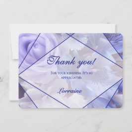 Blue Violet Florals Thank You Card サンキューカード