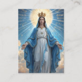 Blue VIrgin Mary Memorial Card コーリングカード (正面)