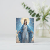 Blue VIrgin Mary Memorial Card コーリングカード (スタンド正面)