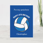 Blue Volleyball 13th Birthday カード (正面)