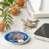 Blue Volleyball Player Photo Keepsake キーホルダー (側面)