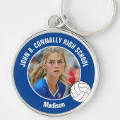 Blue Volleyball Player Photo Keepsake キーホルダー (正面)