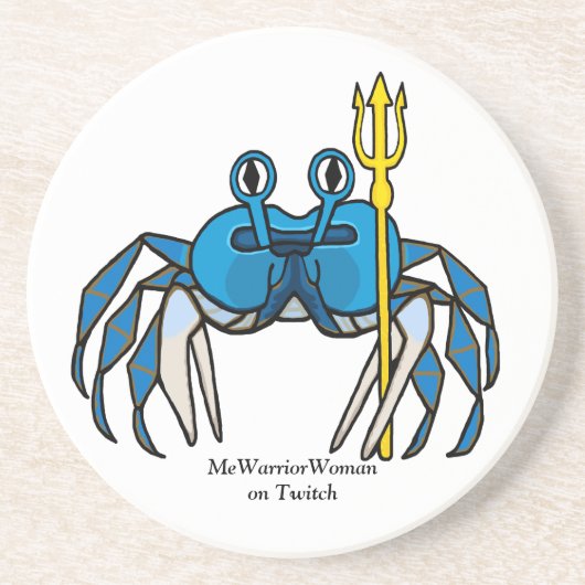 Blue Warrior Crab, MeWarriorWoman on Twitch コースター (正面)
