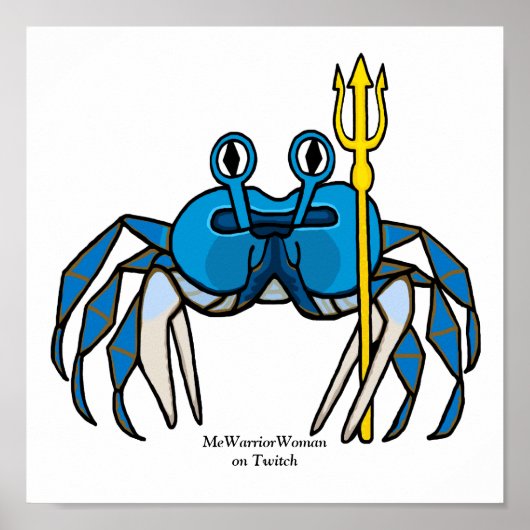 Blue Warrior Crab, MeWarriorWoman on Twitch ポスター (正面)