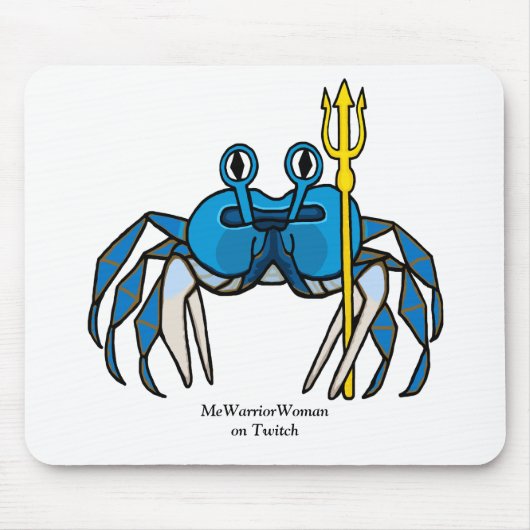 Blue Warrior Crab, MeWarriorWoman on Twitch マウスパッド (正面)