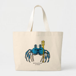 Blue Warrior Crab, MeWarriorWoman on Twitch ラージトートバッグ