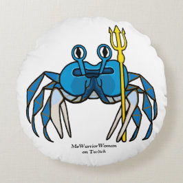 Blue Warrior Crab, WarriorWoman on Twitch ラウンドクッション