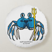 Blue Warrior Crab, WarriorWoman on Twitch ラウンドクッション (裏面)