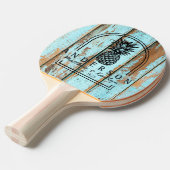 Blue Wash Wood Pineapple Wedding Arch & Name 卓球ラケット (正面アングル)