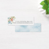 Blue Waterカラーフローラ結婚のWebサイトカード (デスク)