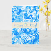 Blue Waterテクスチャ カード (黄色い花)