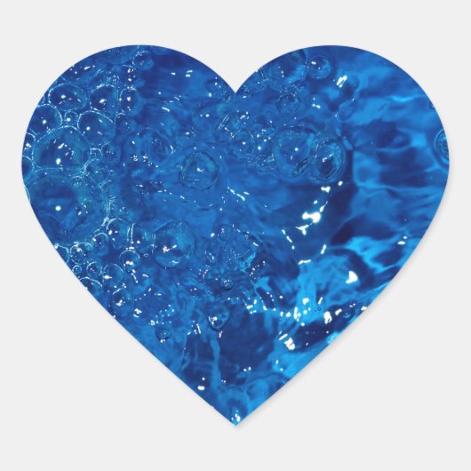 Blue water ハートシール (正面)