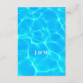 Blue Water Beach & Destination Wedding Ocean Theme エンクロージャーカード (裏面)