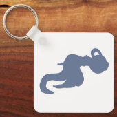 Blue Water Bearer Zodiac Keychain – Cool Aquarius キーホルダー (正面)