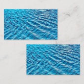 blue water business cardテンプレート両面 名刺 (正面/裏面)