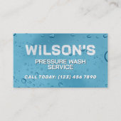 Blue water drops washing service Business Card 名刺 (正面)