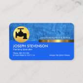 Blue Water Grunge Gold Faucet Tab 名刺 (正面)