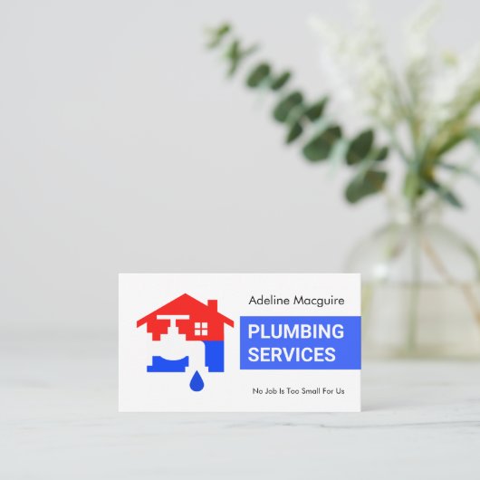 Blue Water Layer Plumbing 名刺 (スタンド正面)