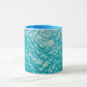 Blue Water Ocean Waves Pattern Coffee Mug マグカップ (中央)