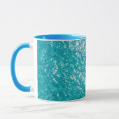 Blue Water Ocean Waves Pattern Coffee Mug マグカップ (左)