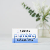 Blue Water Shades Leaking Plumbing Pipeline 名刺 (スタンド正面)