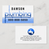 Blue Water Shades Leaking Plumbing Pipeline 名刺 (正面/裏面)