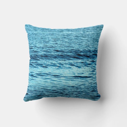 Blue water wave abstract backgroundabstract, aqua, クッション (裏面)