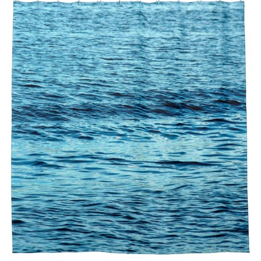 Blue water wave abstract backgroundabstract, aqua, シャワーカーテン (正面)