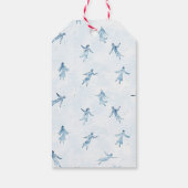 Blue Watercolor Abstract Silhouettes ギフトタグ (裏面)