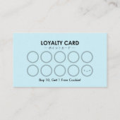 Blue Watercolor Bakery Rewards Loyalty 名刺 (裏面)