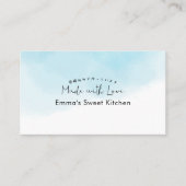 Blue Watercolor Bakery Rewards Loyalty 名刺 (正面)