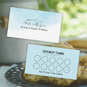 Blue Watercolor Bakery Rewards Loyalty 名刺
