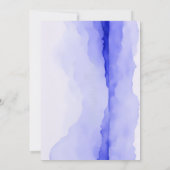 Blue Watercolor Balloons Girl 7th Birthday Party  招待状 (裏面)