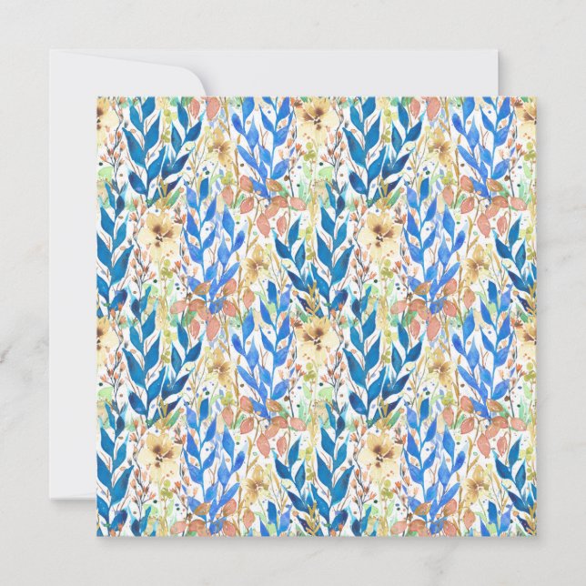 Blue Watercolor Blossom Garden (正面)