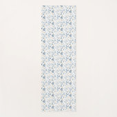 Blue Watercolor Botanical Pattern  ヨガマット (正面)