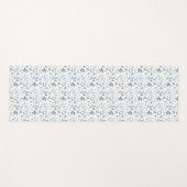 Blue Watercolor Botanical Pattern  ヨガマット (正面(横))
