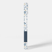 Blue Watercolor Botanical Pattern Name Case-Mate iPhoneケース (裏面 / 右)