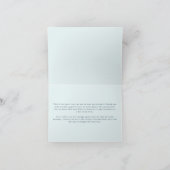 Blue Watercolor Bow Baby Shower Folding サンキューカード (内部)