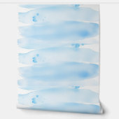 Blue Watercolor Brushstroke Vinyl Sheet 壁紙 (ほどく)