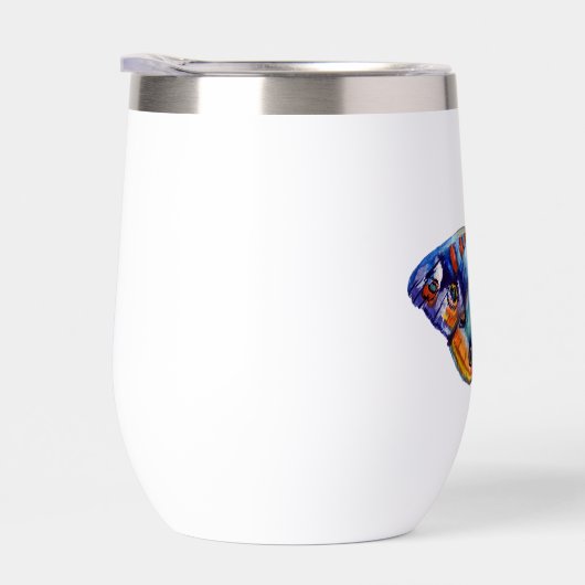 Blue Watercolor Butterfly Art (右面)