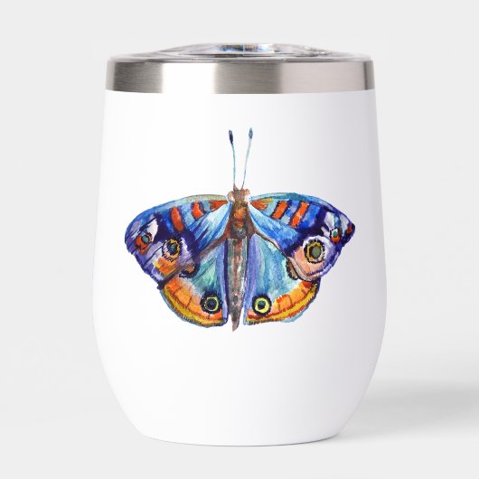 Blue Watercolor Butterfly Art (正面)