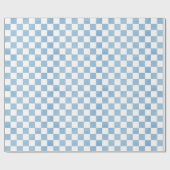 Blue Watercolor Checkered Racing Flag ラッピングペーパー (フラット)