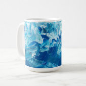 Blue Watercolor Coffee Mug コーヒーマグカップ (正面左)