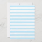 Blue Watercolor Elephant Baby shower Boy サンキューカード (裏面)