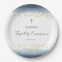 blue watercolor  First Communion